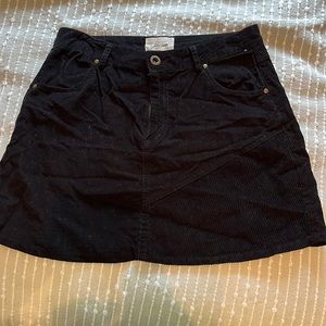 Black corduroy skirt